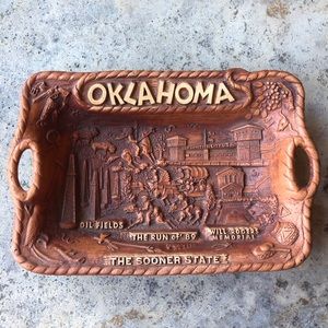 Custom Vintage Oklahoma Decorotive Serving plate